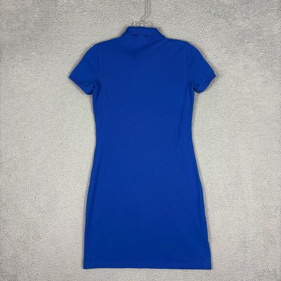 Lacoste Polo Shirt Dress Women’s 32 Small Cobalt Blue Cotton Short Sleeve - Picture 2 of 10